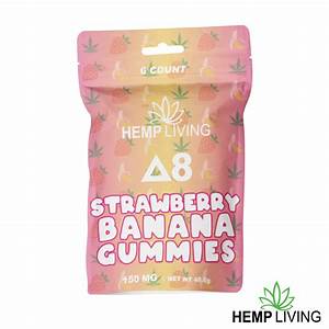 Hemp Living Gummies Strawberry Banana 300mg