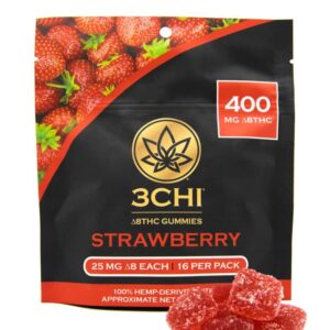 3 Chi Delta 8 Strawberry Gummies-25mg
