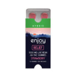 Live Resin Relief Delta 8 THC 1000mg Gummies (Hybrid-Infused Strawberry) - (100 mg Each | 10 Gummies) by Enjoy