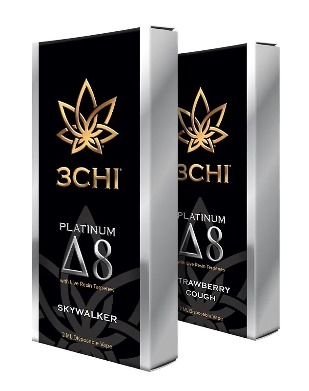 3CHI Platinum Delta 8 Disposable Vape with Live Resin Terpenes-2GM