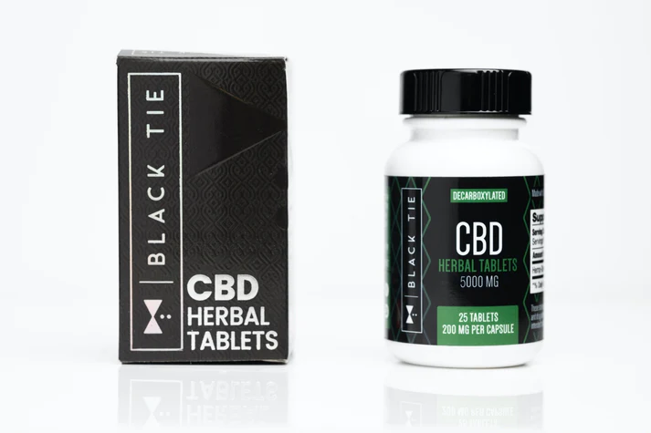 Black Tie Herbal CBD Herbal Tablets-200mg